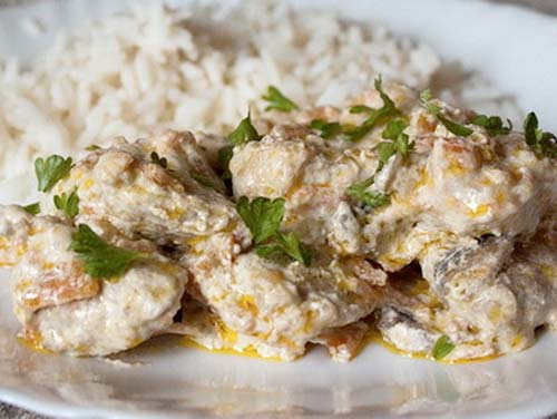 Куриное филе с грибами в сметанном соусе, Рецепт приготовления