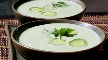 Холодный огуречный суп , Рецепт приготовления
