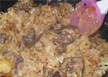 Картошка с грибами, Рецепт приготовления
