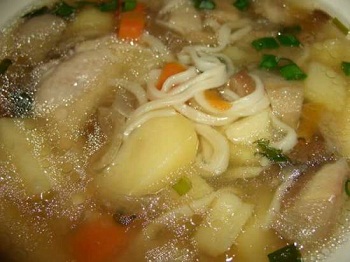 Куриный суп с домашней лапшой, Рецепт приготовления