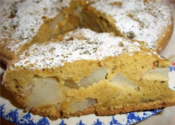 Бисквит с грушами и коричневым сахаром, Рецепт приготовления