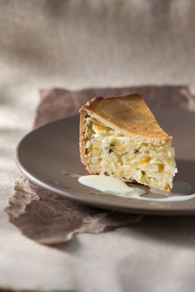 Яблочный пирог с тимьяном и чеддером, Рецепт приготовления