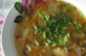 Суп грибной с капустой, Рецепт приготовления