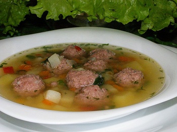 Суп с фрикадельками , Рецепт приготовления