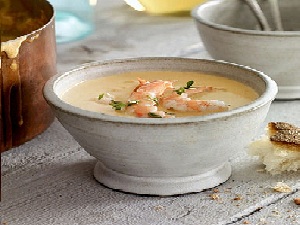 Сливочный суп с креветками, Рецепт приготовления