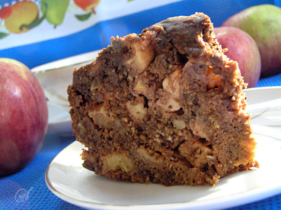 Яблочный кекс с шоколадом, Рецепт приготовления