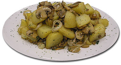 Картофель с грибами, Рецепт приготовления